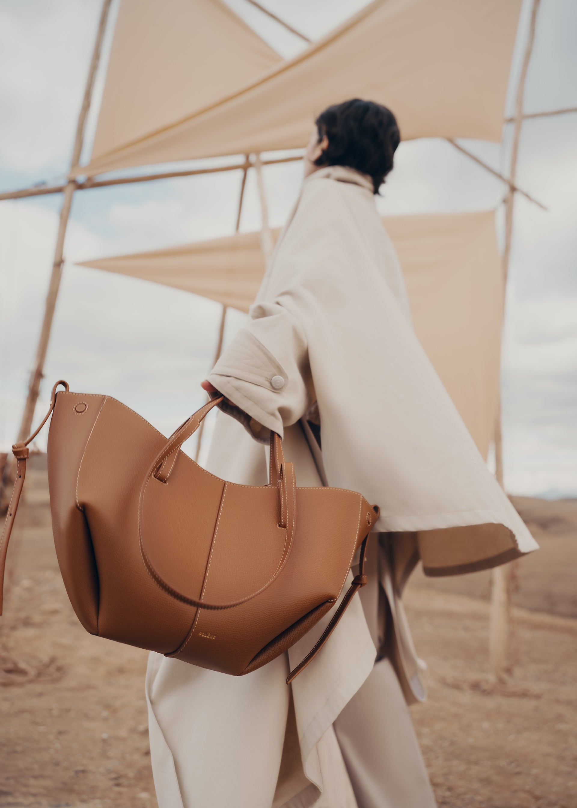 Cyme Mini(심 미니) - 카멜 텍스처드