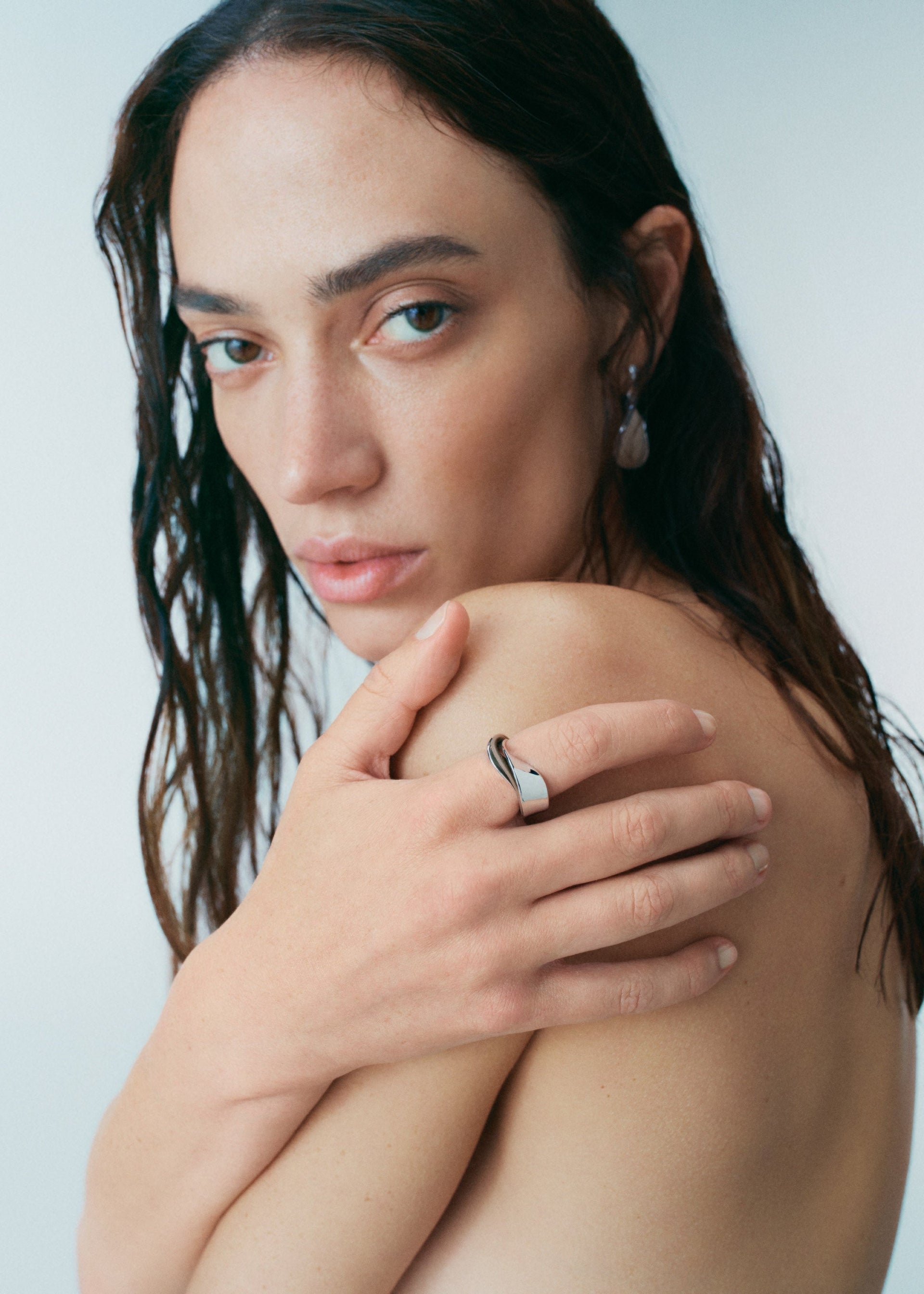 Ormé(오르메) 반지 - 실버 토프 레더