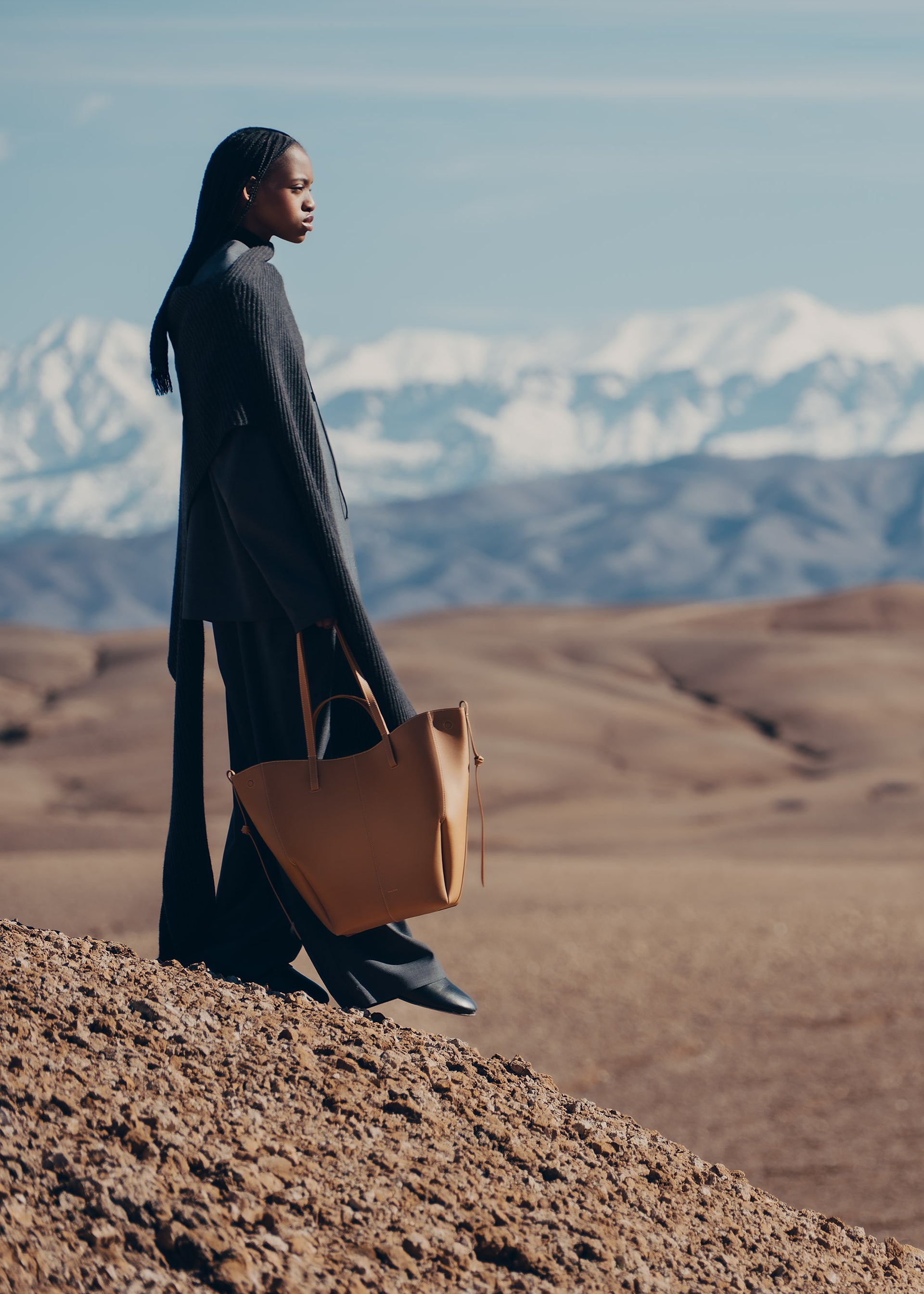 Cyme Tote(심 토트) - 카멜 텍스처드